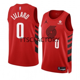 Camiseta Hombre Portland Trail Blazers Damian Lillard 0 Nike 2022-23 Statement Edition Rojo Swingman